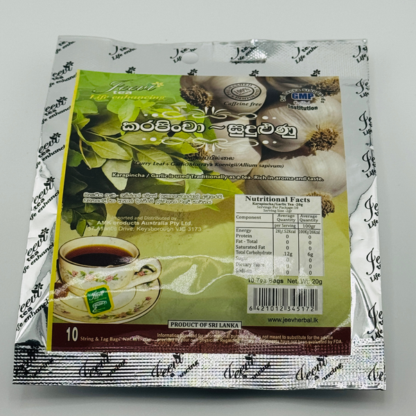 Jeevi Karapincha & Garlic Herbal Tea 20g | 10 Tea Bags