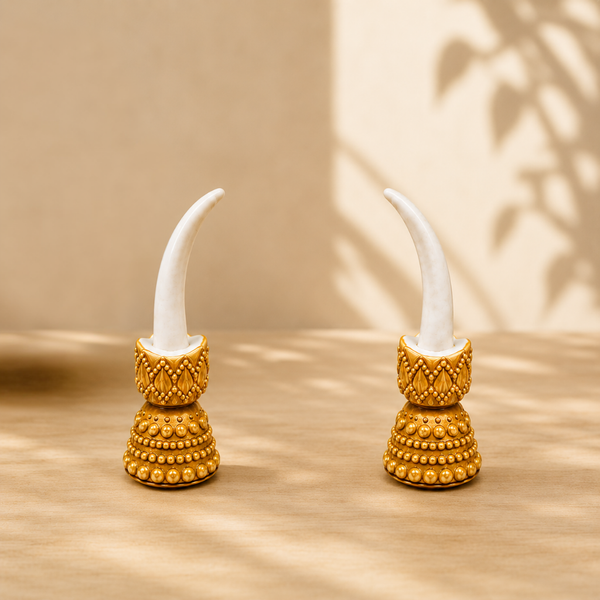Decorative Elephant Tusk Set Small