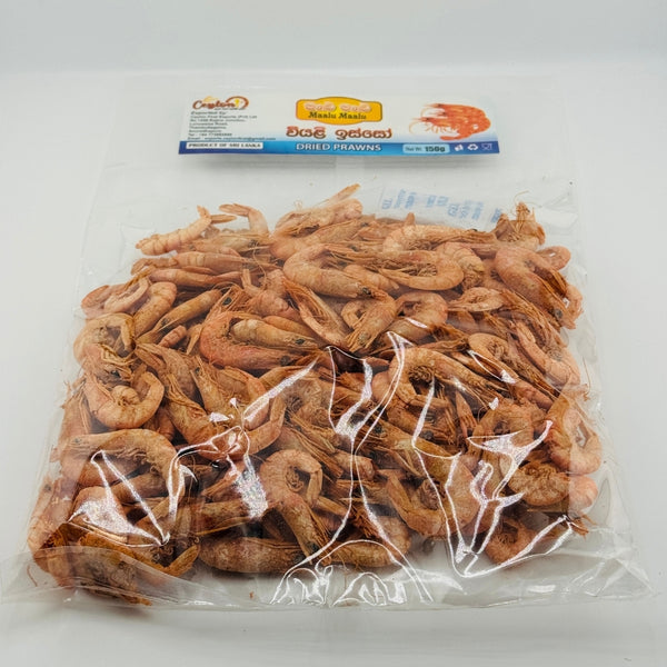 Ceylon 1st Dried Prawns 150g naturally dried prawns in sealed pack
