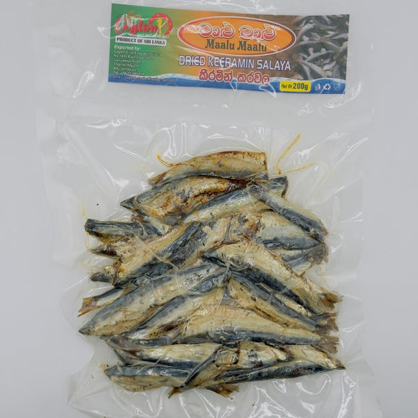 Ceylon 1st dried Keeramin Salaya 200g premium Sri Lankan dried fish pack