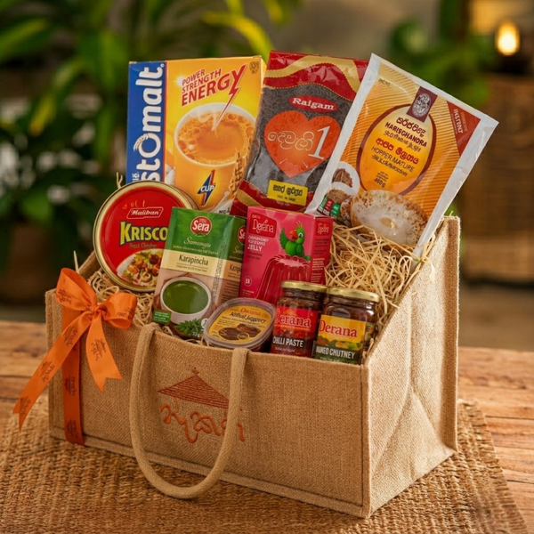Nakatha Sri Lankan Gift Pack in Reusable Jute Gift Bag for Special Occasions