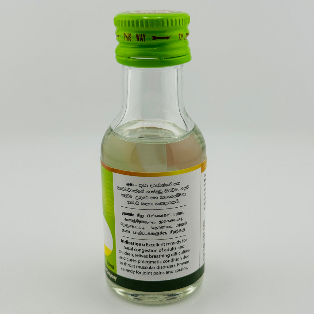 Natural Camphor Oil Glass Bottle for External Use - Ingredient details
