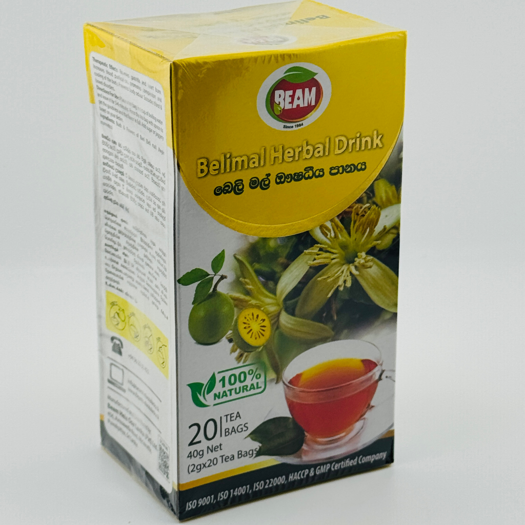 BEAM Belimal Herbal Drink box side view 20 tea bags natural herbal tea