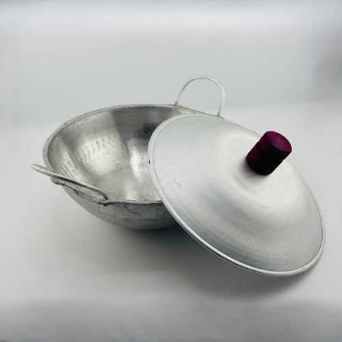 Aluminium Cooking Pan with Lid for Everyday Home Cooking