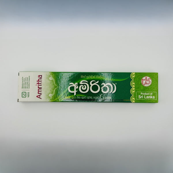 Amritha Green Incense Sticks pack – natural aromatic incense from Sri Lanka, front view