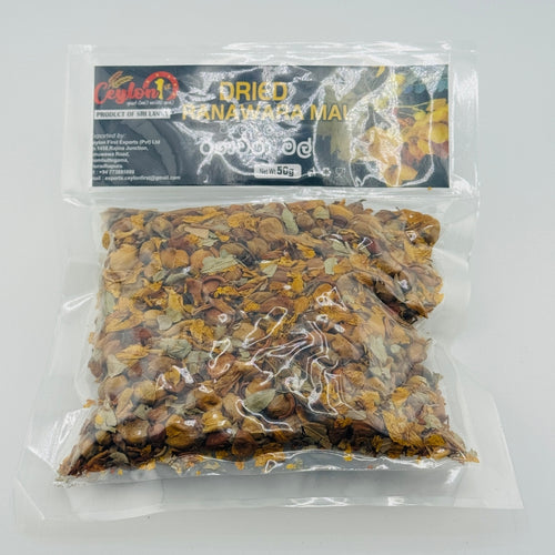 Ceylon 1st Dried Ranawara Flowers 50g traditional Sri Lankan herbal tea