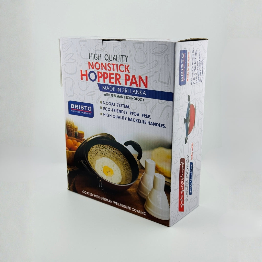 Bristo High Quality Nonstick Hopper Pan – Product Packaging