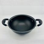 Bristo Nonstick Hopper Pan – Side Angle View with Handles