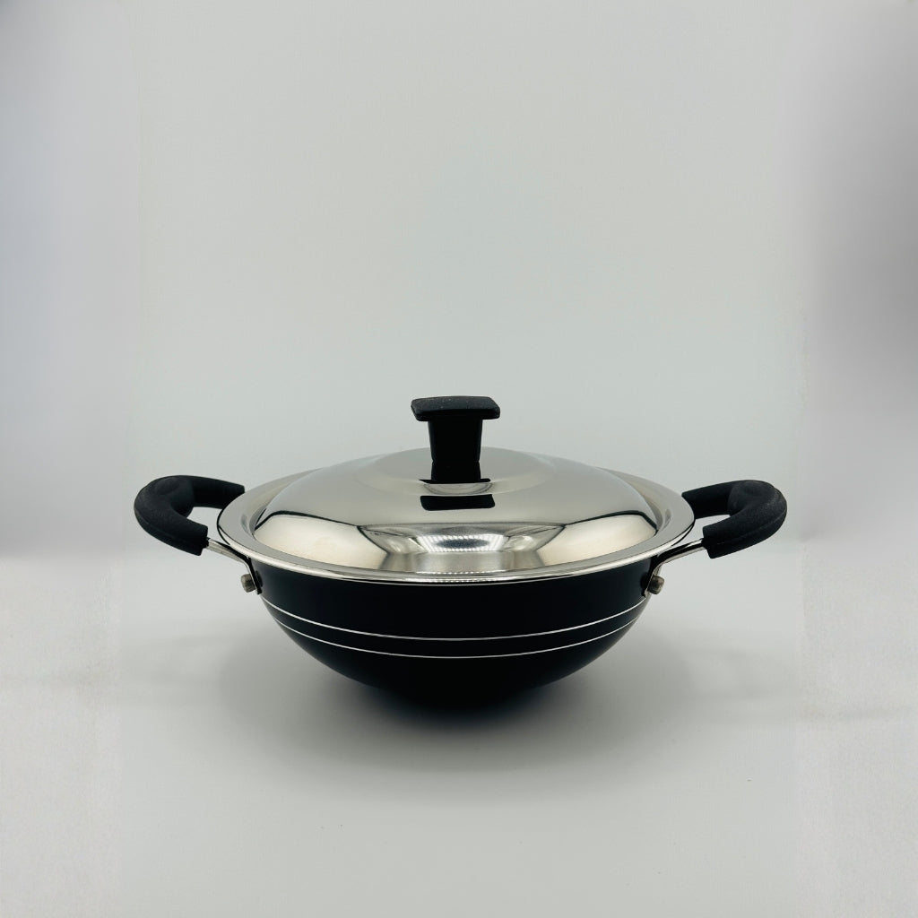 Bristo Nonstick Hopper Pan with Stainless Steel Lid