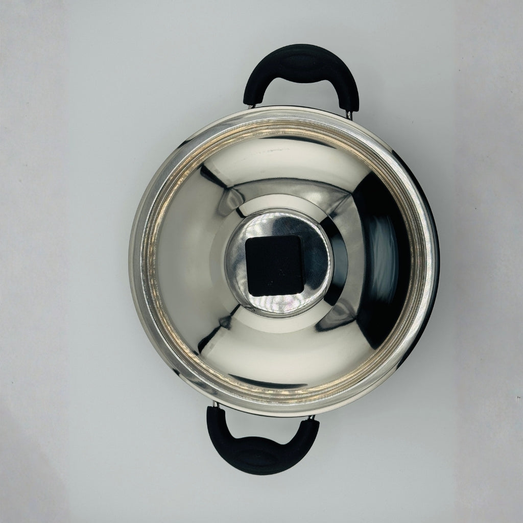 Bristo Hopper Pan Stainless Steel Lid – Top View