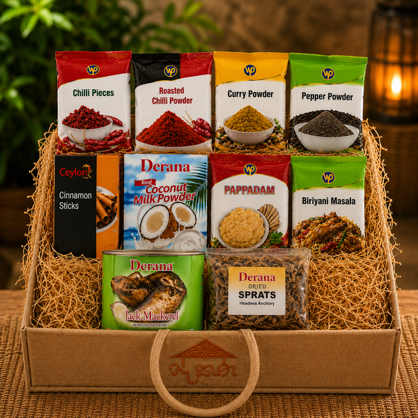 Sri Lankan Spice Gift Hamper with Authentic Sri Lankan Spices and Grocery Essentials