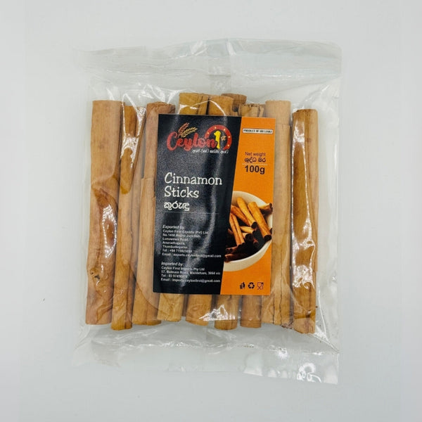 Ceylon 1st premium cinnamon sticks 100g pack hygienically packed for freshness and quality