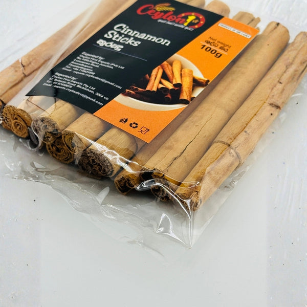 Ceylon 1st premium cinnamon sticks 100g pack hygienically packed for freshness and quality