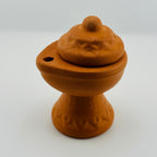 Clay Lamp with Stand and Lid